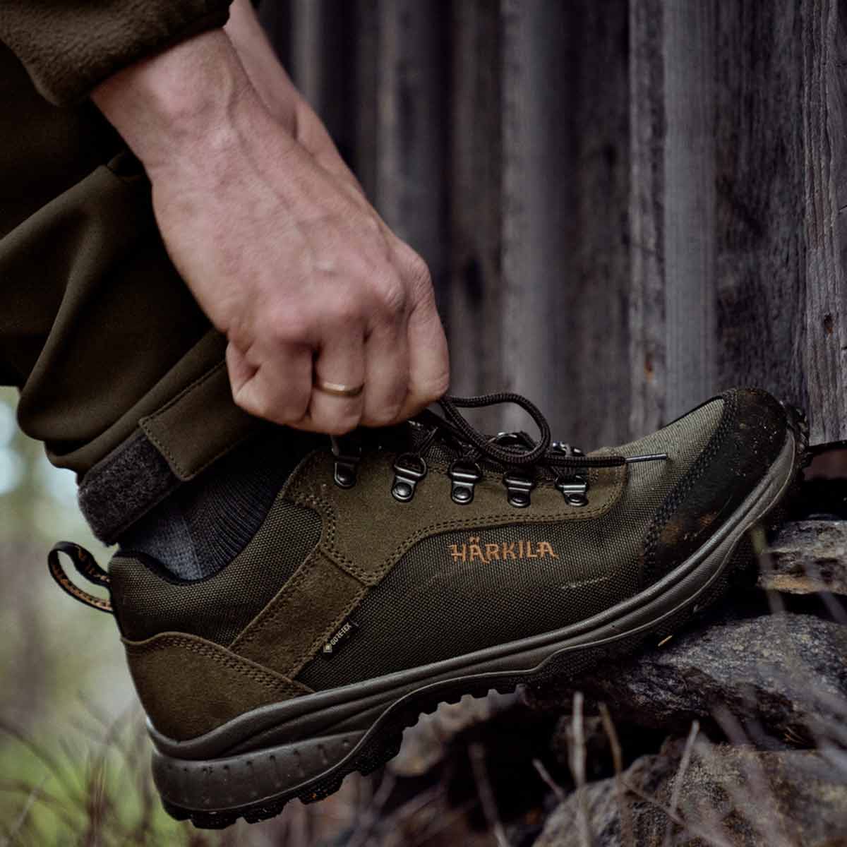 Harkila Trail Lace GTX Shoes - On Model Harkila Trail Lace GTX Shoes - On Model