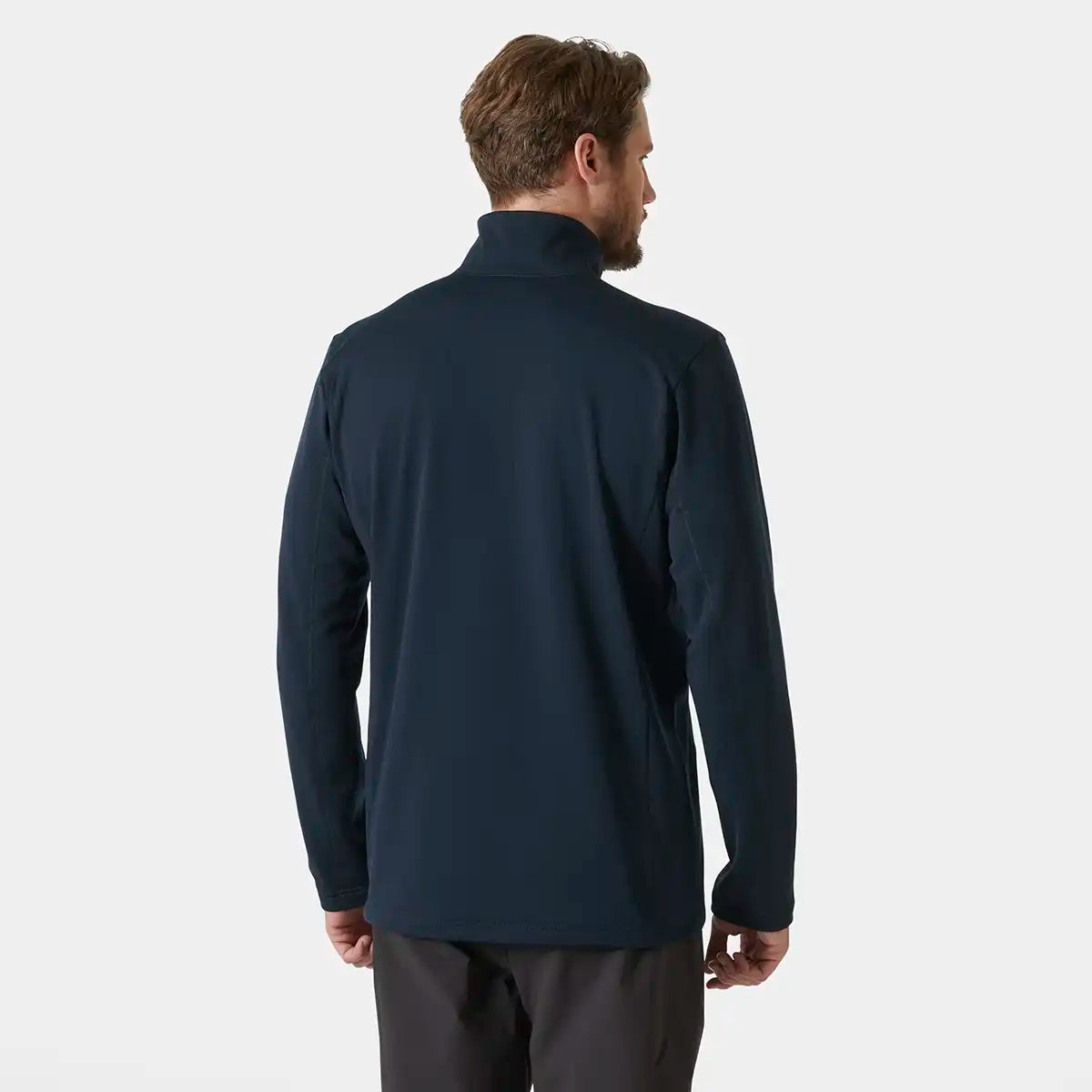 Helly Hansen Versalite Half Zip Fleece- Navy- on model- back view Helly Hansen Versalite Half Zip Fleece- Navy- on model- back view