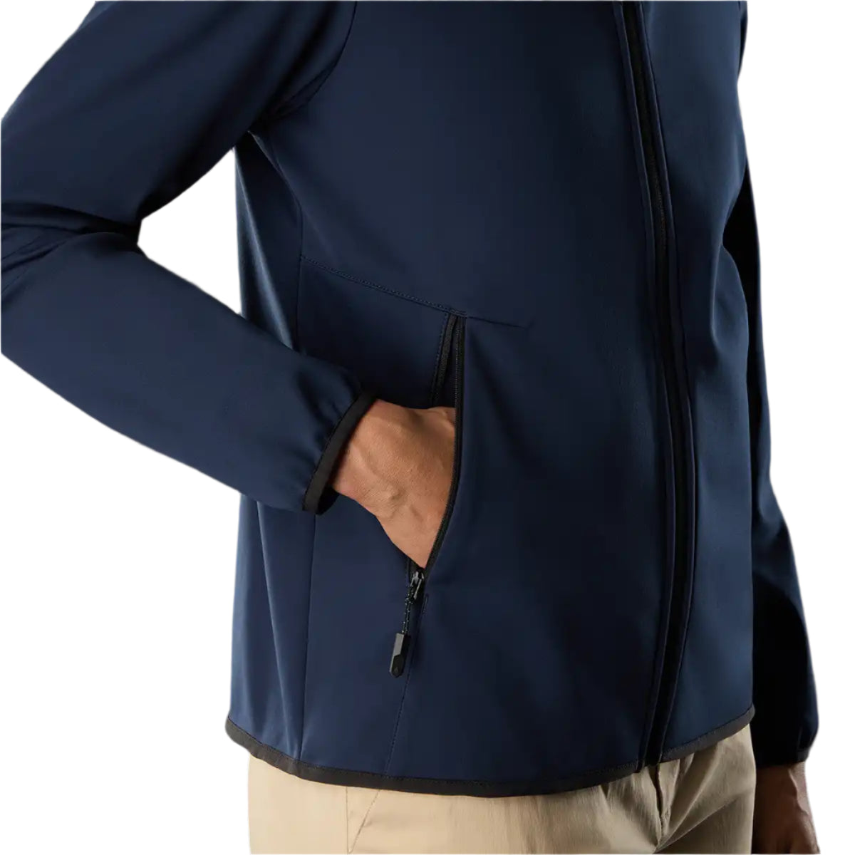 Musto Women's Evo Crew Softshell Jacket- Navy- pocket detail Musto Women's Evo Crew Softshell Jacket- Navy- pocket detail