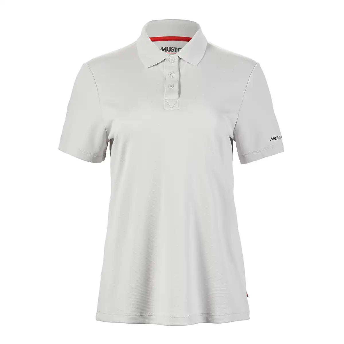 Musto Women's Evo Crew Sunblock Short Sleeve Polo- Platinum Musto Women's Evo Crew Sunblock Short Sleeve Polo- Platinum