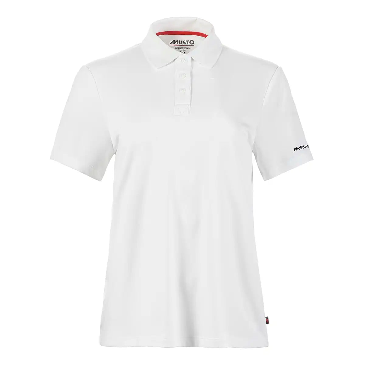 Musto Women's Evo Crew Sunblock Short Sleeve Polo- White Musto Women's Evo Crew Sunblock Short Sleeve Polo- White