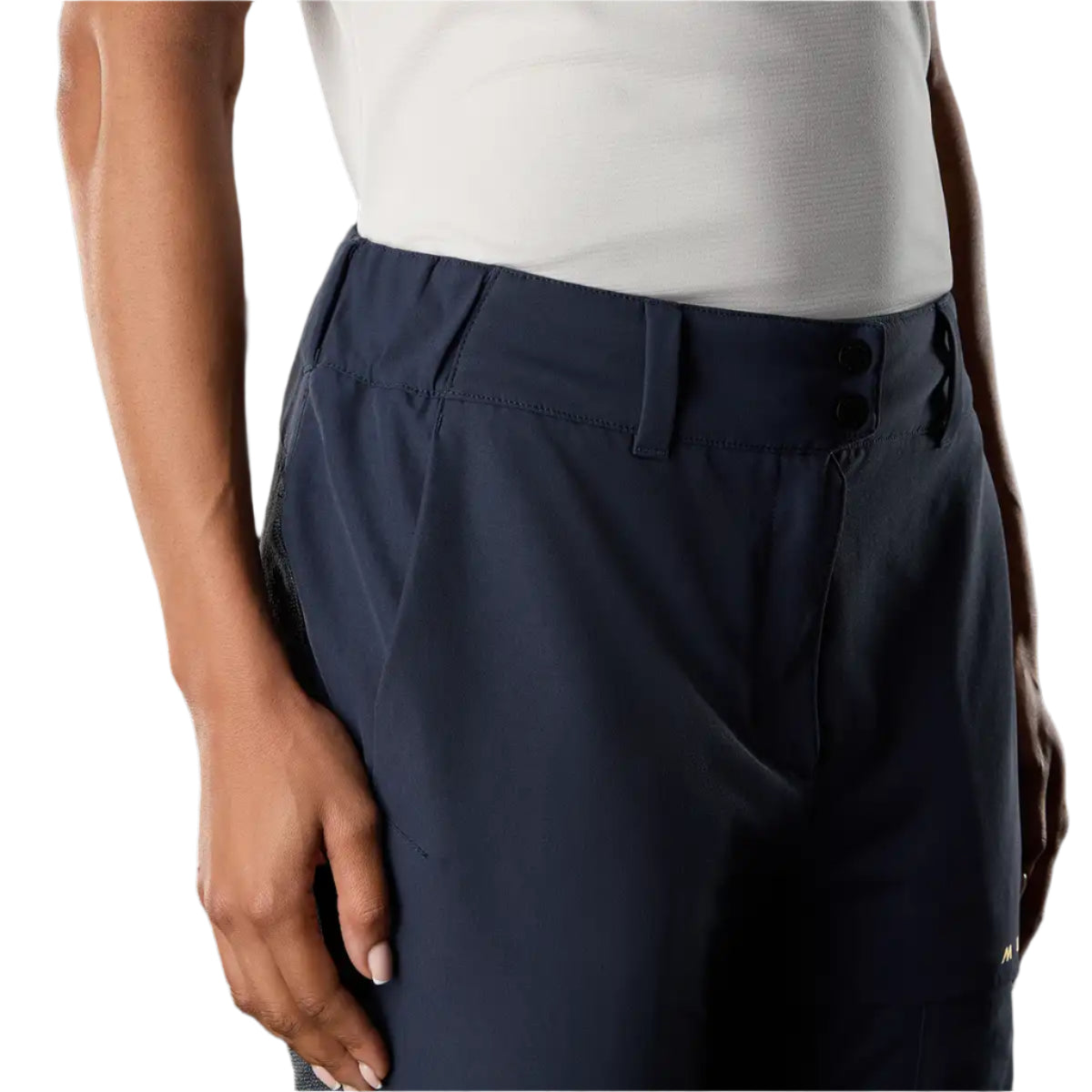 Musto Women's Evo Performance Stretch Trousers- Navy- waistband detail Musto Women's Evo Performance Stretch Trousers- Navy- waistband detail