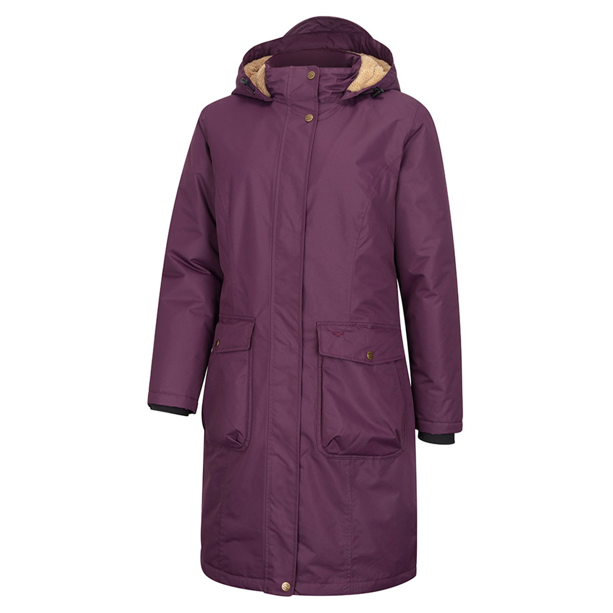 Hoggs of Fife Walker Women's Waterproof Long Coat - Blackberry Hoggs of Fife Walker Women's Waterproof Long Coat - Blackberry