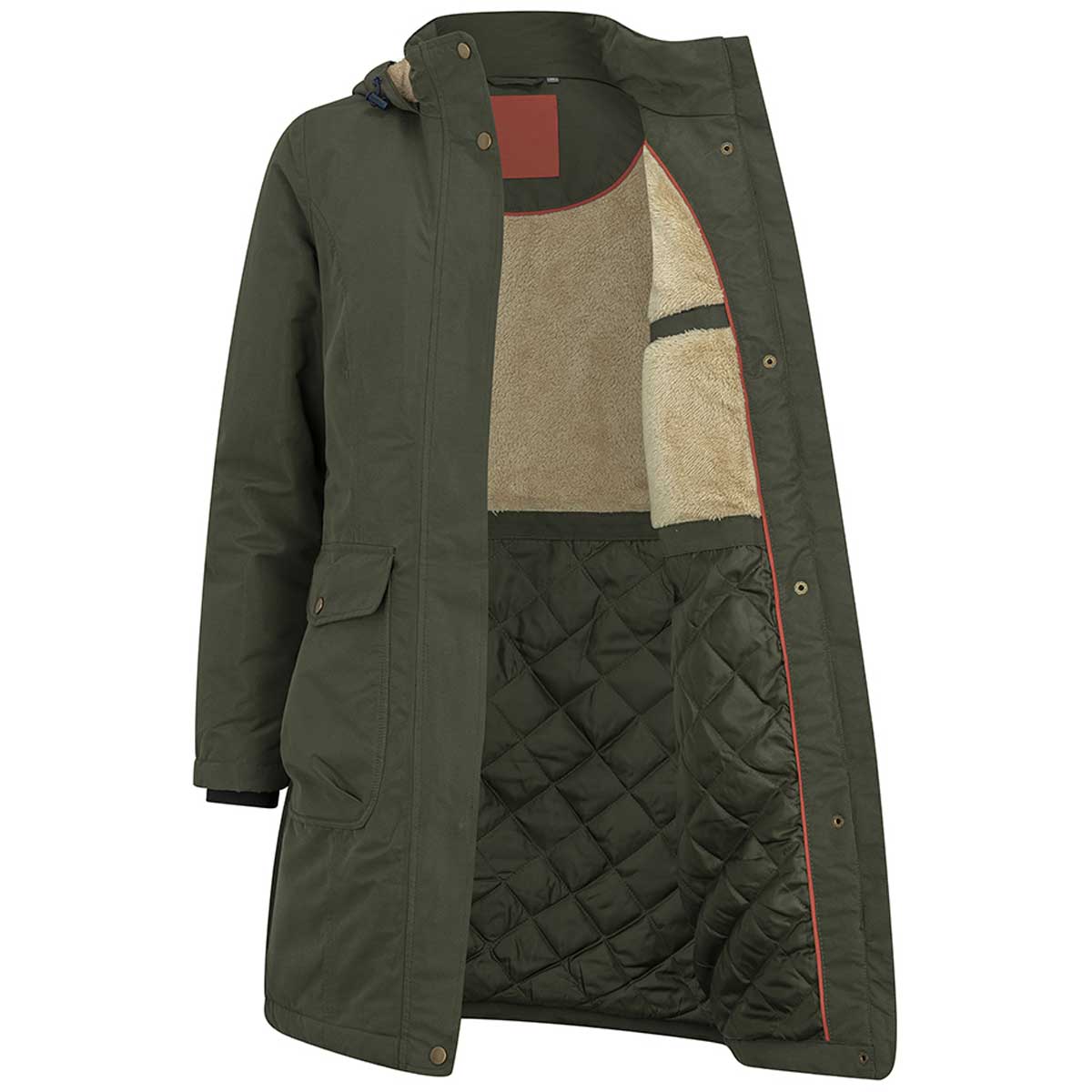 Hoggs of Fife Walker Women's Waterproof Long Coat - green lining Hoggs of Fife Walker Women's Waterproof Long Coat - green lining