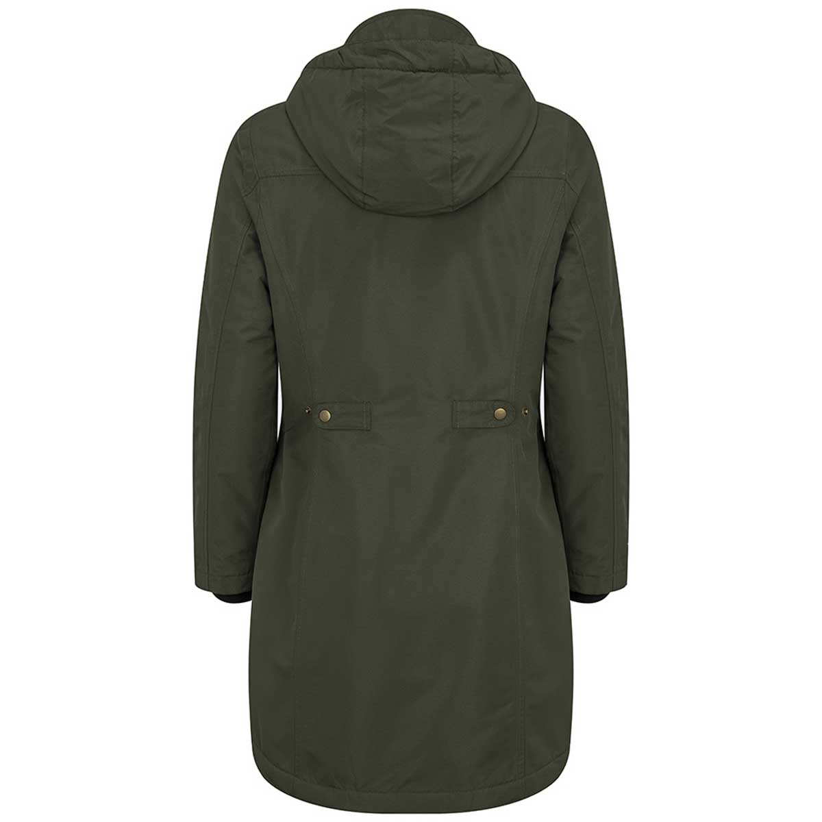 Hoggs of Fife Walker Women's Waterproof Long Coat - green rear Hoggs of Fife Walker Women's Waterproof Long Coat - green rear