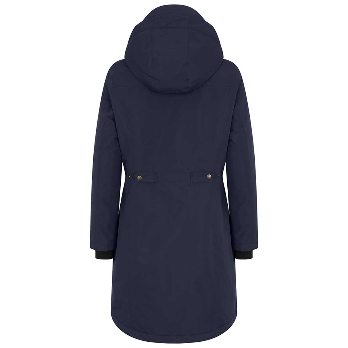 Hoggs of Fife Walker Women's Waterproof Long Coat - navy rear Hoggs of Fife Walker Women's Waterproof Long Coat - navy rear