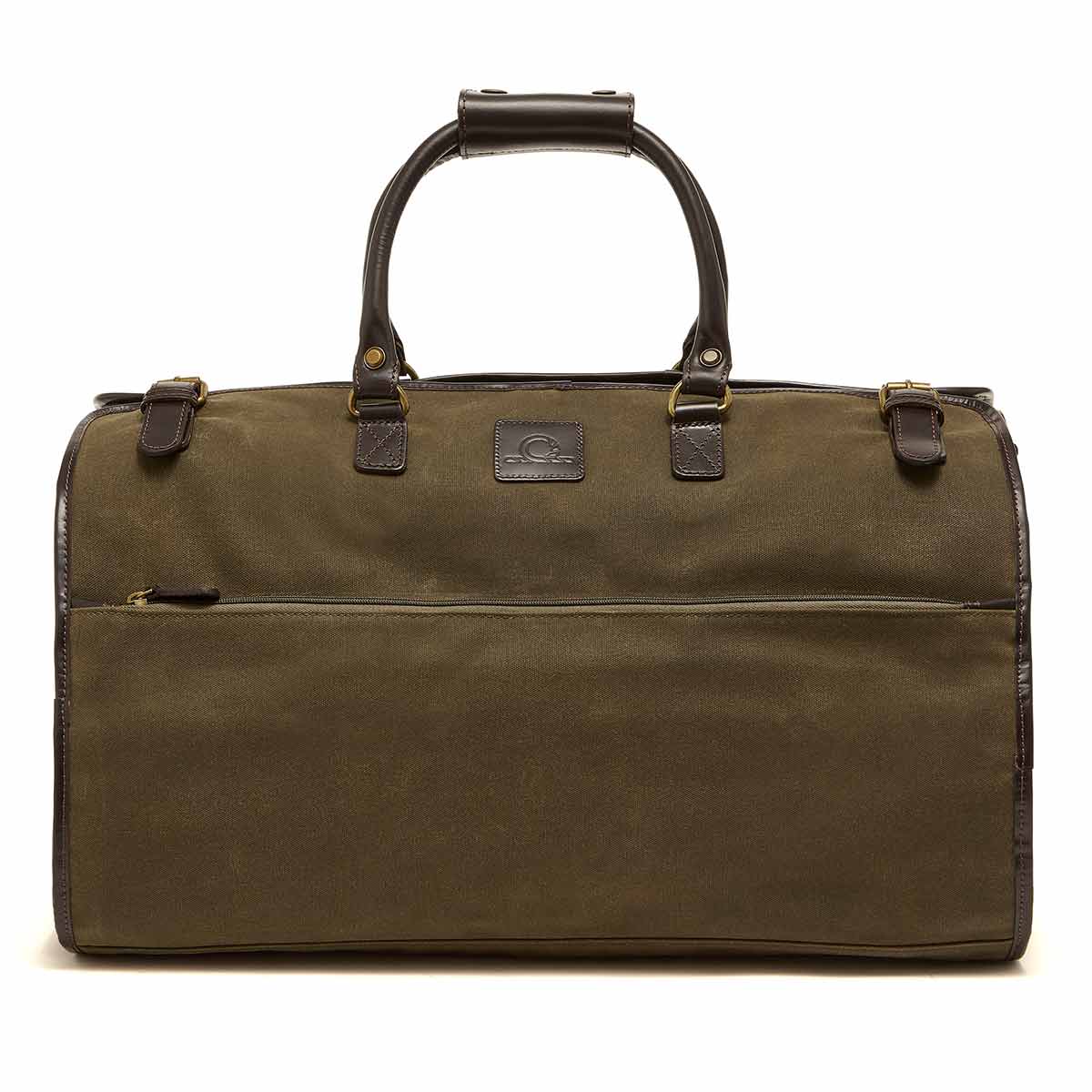 Chatham Waxed Canvas Duffel Bag & Suit Carrier - Green/Dark Brown Chatham Waxed Canvas Duffel Bag & Suit Carrier - Green/Dark Brown