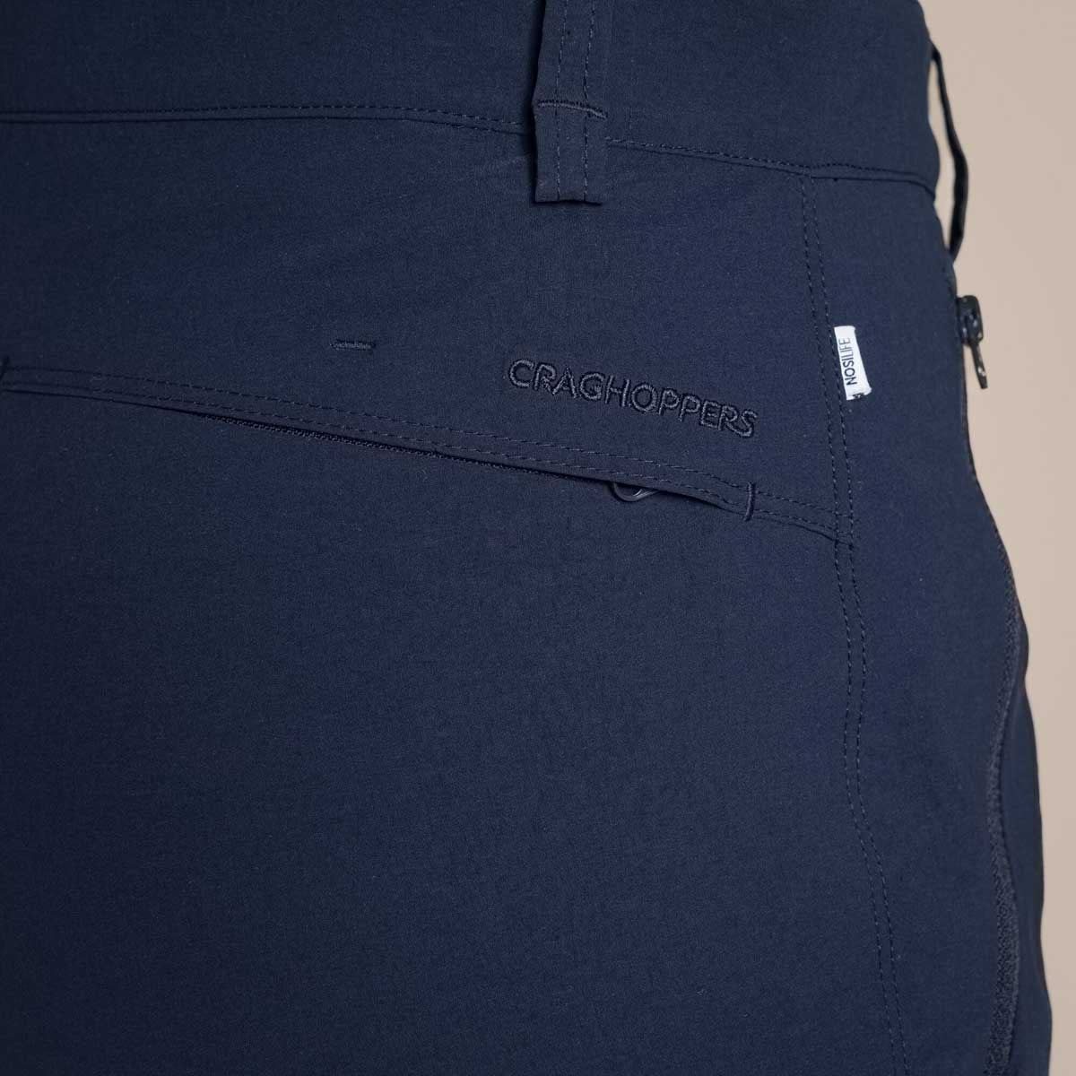 Craghoppers NosiLife Pro Women's Convertible Trousers III - Blue Navy - Rear Pocket Craghoppers NosiLife Pro Women's Convertible Trousers III - Blue Navy - Rear Pocket