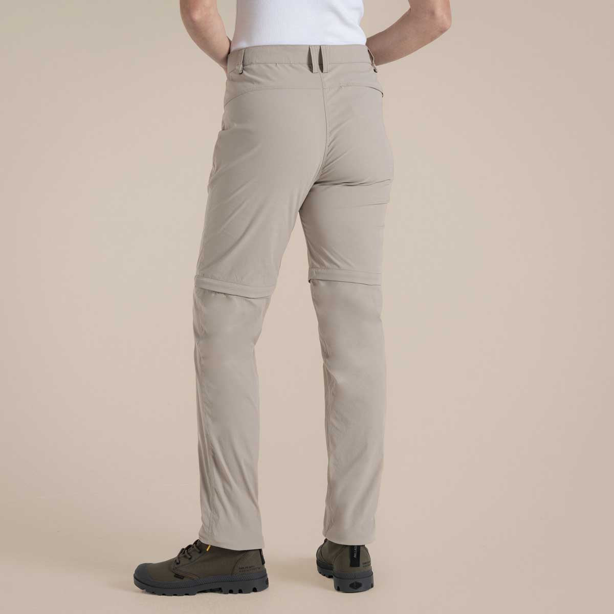 Craghoppers NosiLife Pro Women's Convertible Trousers III - Soft Mushroom - Rear Craghoppers NosiLife Pro Women's Convertible Trousers III - Soft Mushroom - Rear