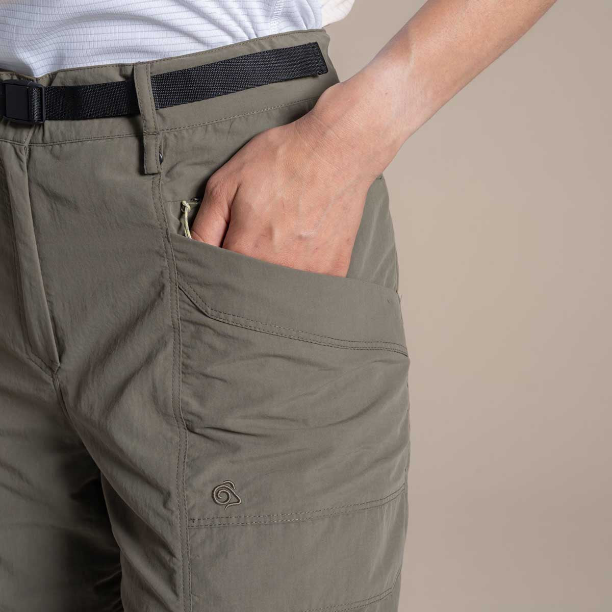 Craghoppers NosiLife Medina Women's Cargo Trousers - Wild Olive - Cargo Pocket Craghoppers NosiLife Medina Women's Cargo Trousers - Wild Olive - Cargo Pocket