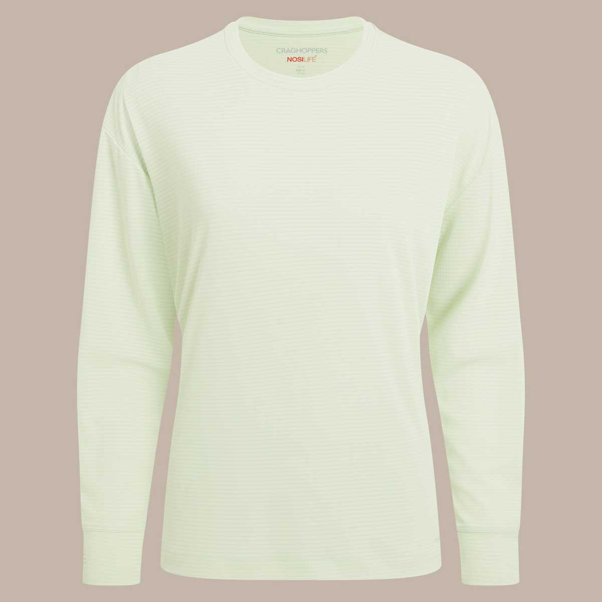 Craghoppers NosiLife SolarShield+ Women's Long Sleeved T-Shirt - Pear Drop Craghoppers NosiLife SolarShield+ Women's Long Sleeved T-Shirt - Pear Drop