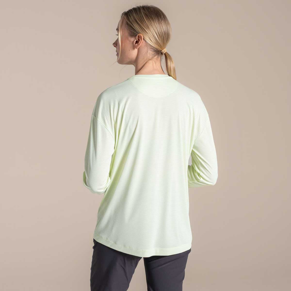 Craghoppers NosiLife SolarShield+ Women's Long Sleeved T-Shirt - Pear Drop - Rear Craghoppers NosiLife SolarShield+ Women's Long Sleeved T-Shirt - Pear Drop - Rear