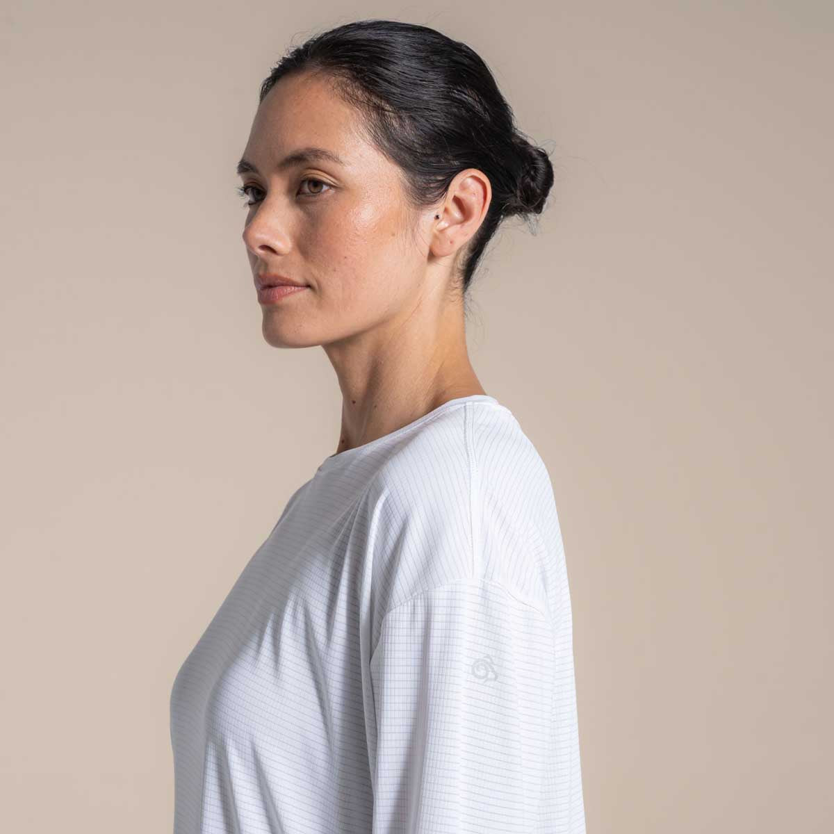 Craghoppers NosiLife SolarShield+ Women's Long Sleeved T-Shirt - White Craghoppers NosiLife SolarShield+ Women's Long Sleeved T-Shirt - White