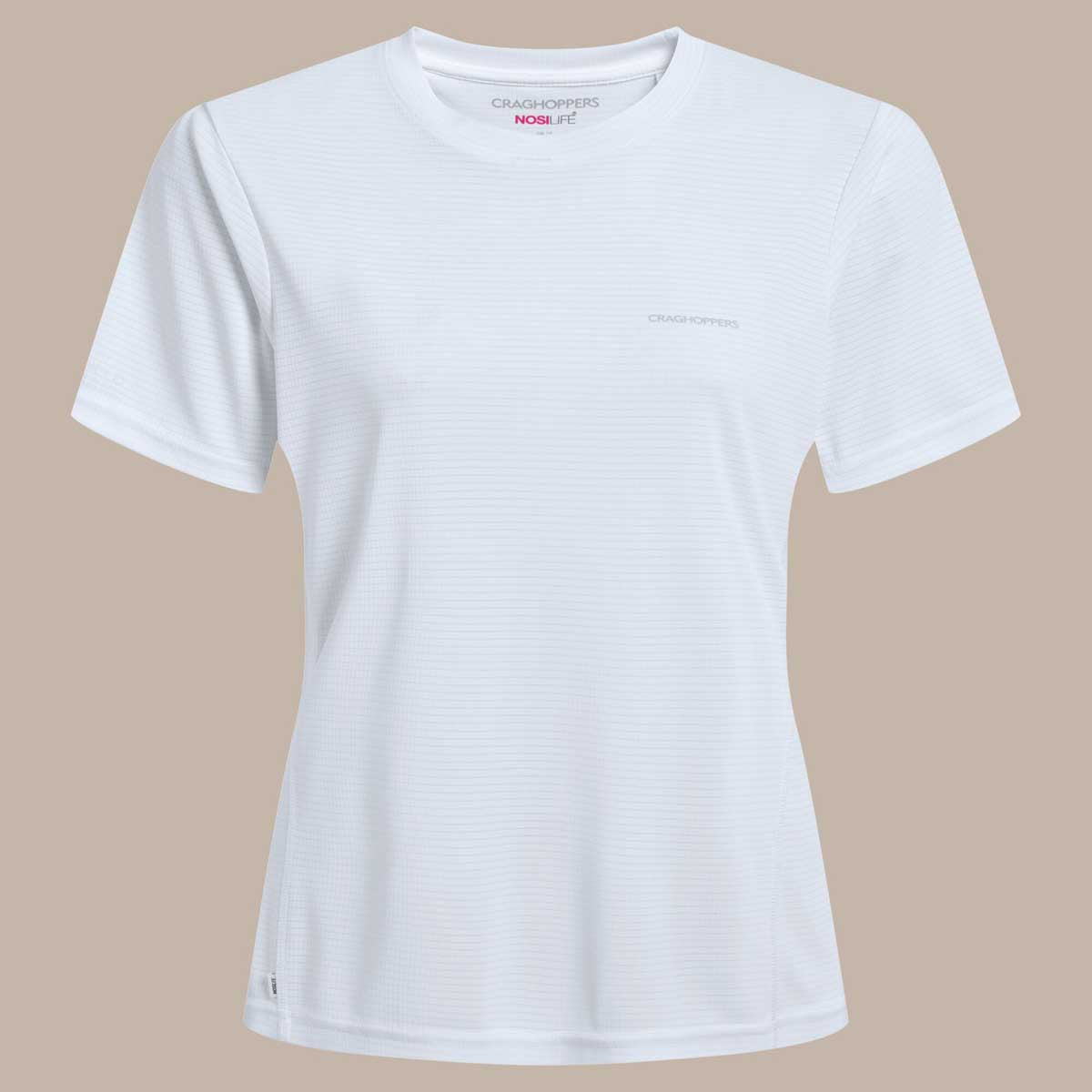 Craghoppers NosiLife Solarshield+ Women's Short Sleeved T-Shirt - White Craghoppers NosiLife Solarshield+ Women's Short Sleeved T-Shirt - White