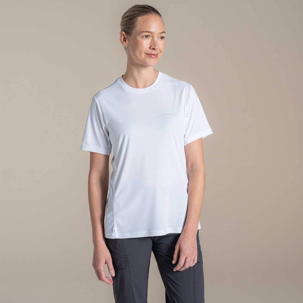 Craghoppers NosiLife Solarshield+ Women's Short Sleeved T-Shirt - White Craghoppers NosiLife Solarshield+ Women's Short Sleeved T-Shirt - White