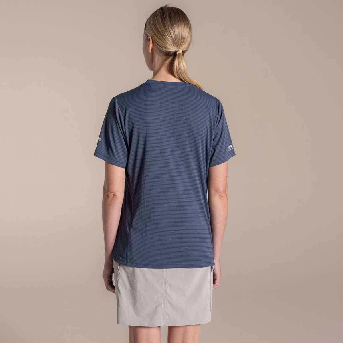 Craghoppers NosiLife Solarshield+ Women's Short Sleeved T-Shirt - Anthracite - Rear Craghoppers NosiLife Solarshield+ Women's Short Sleeved T-Shirt - Anthracite - Rear