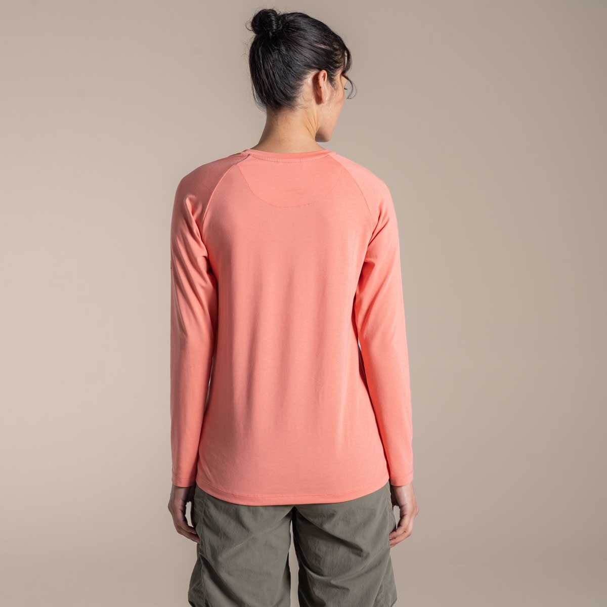 Craghoppers NosiLife Nour Women's Long Sleeved T-Shirt - Spiced Apricot - Rear Craghoppers NosiLife Nour Women's Long Sleeved T-Shirt - Spiced Apricot - Rear