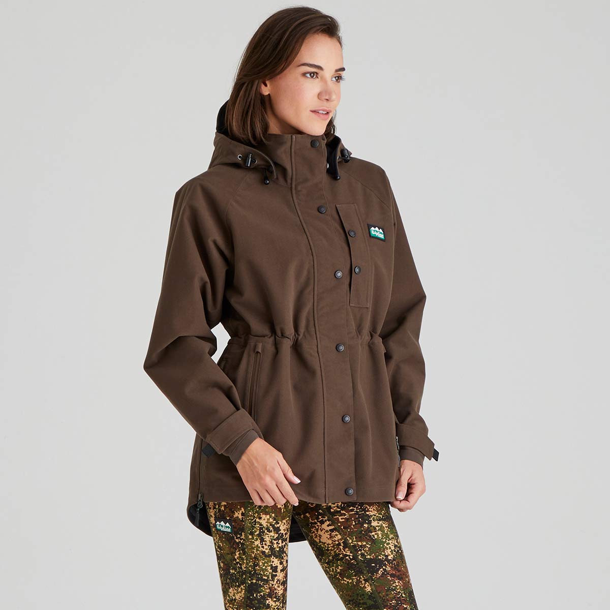Ridgeline Women's Monsoon Classic Jacket - Bark - Side Ridgeline Women's Monsoon Classic Jacket - Bark - Side