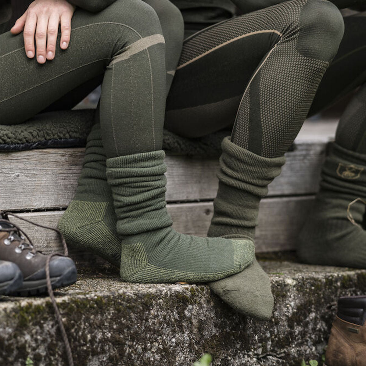 Deerhunter Wool Socks Deluxe - Long - On Model Deerhunter Wool Socks Deluxe - Long - On Model