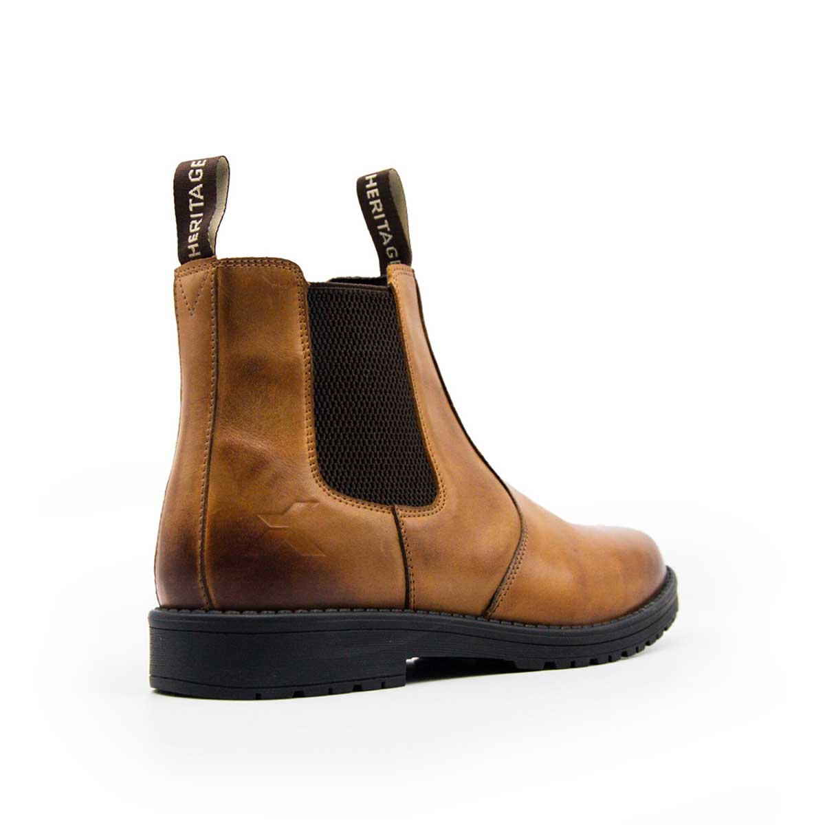 Xpert Heritage Saddler Dealer Boot Burnished Tan Rear Xpert Heritage Saddler Dealer Boot Burnished Tan Rear