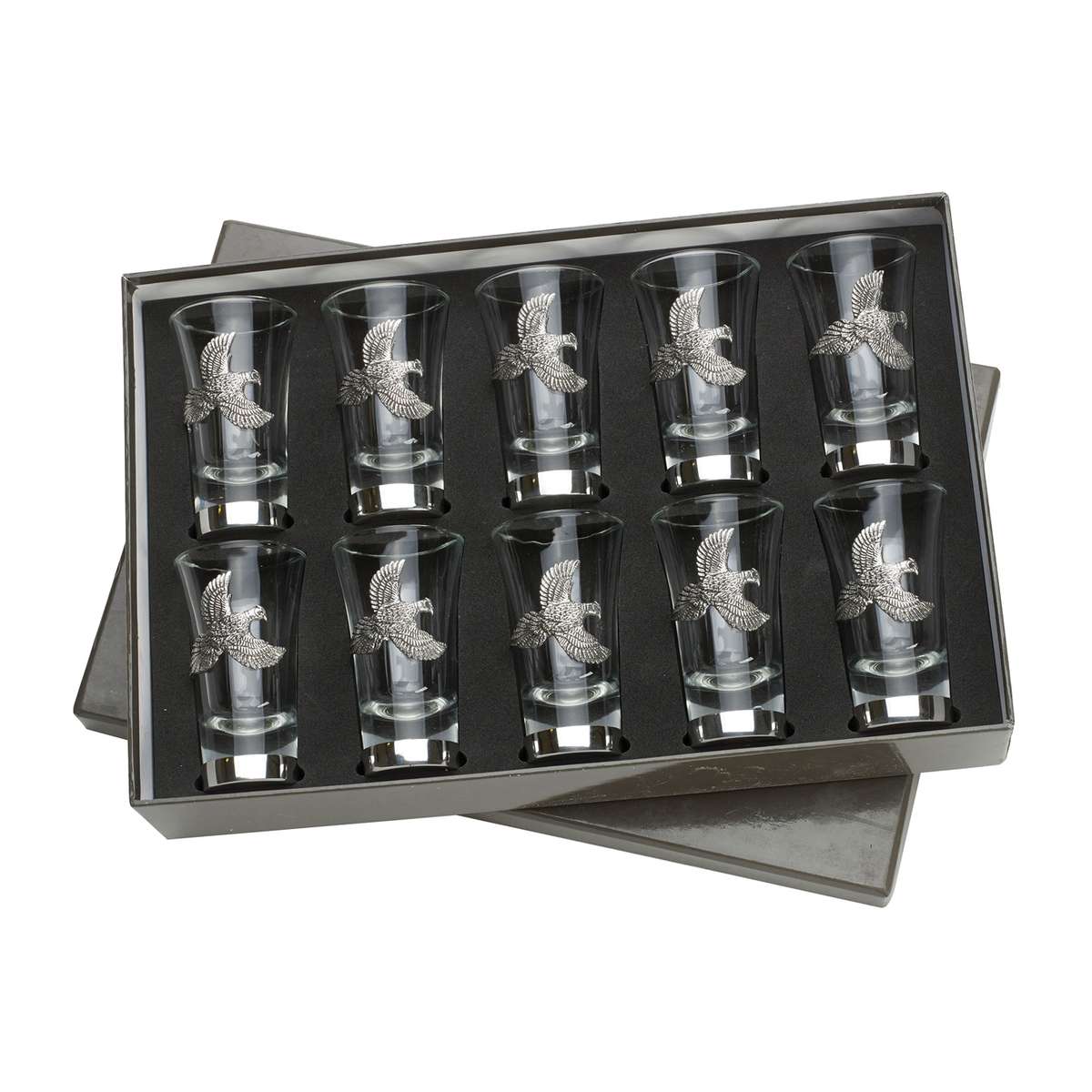Bisley Position Finder Numbered Pheasant Shot Glass Set Bisley Position Finder Numbered Pheasant Shot Glass Set