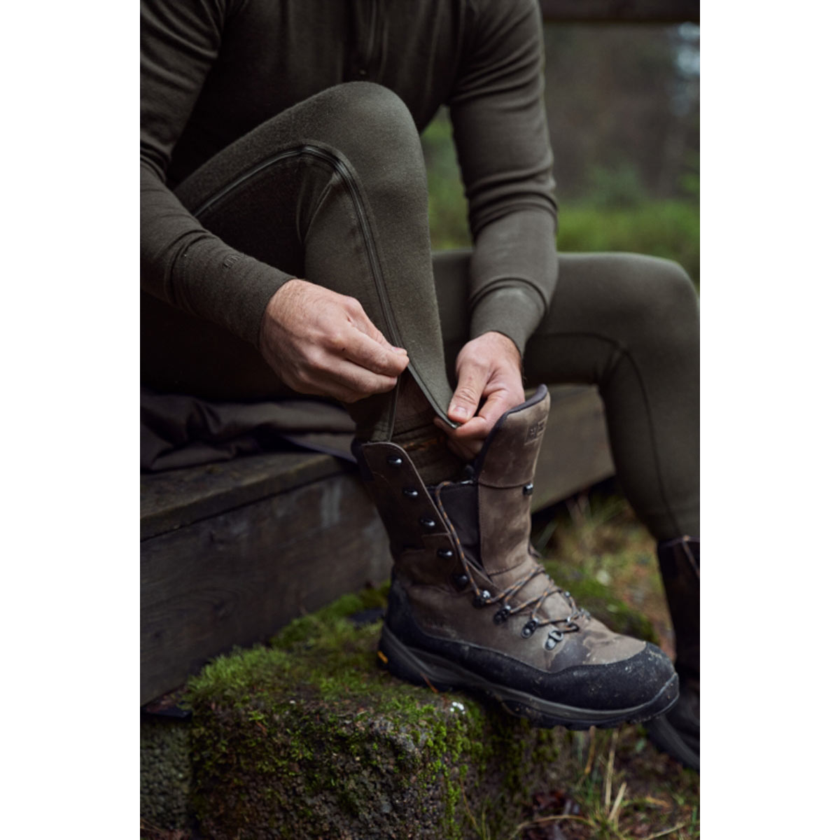 Harkila Base All Season Side Zip Long John - On Model Harkila Base All Season Side Zip Long John - On Model