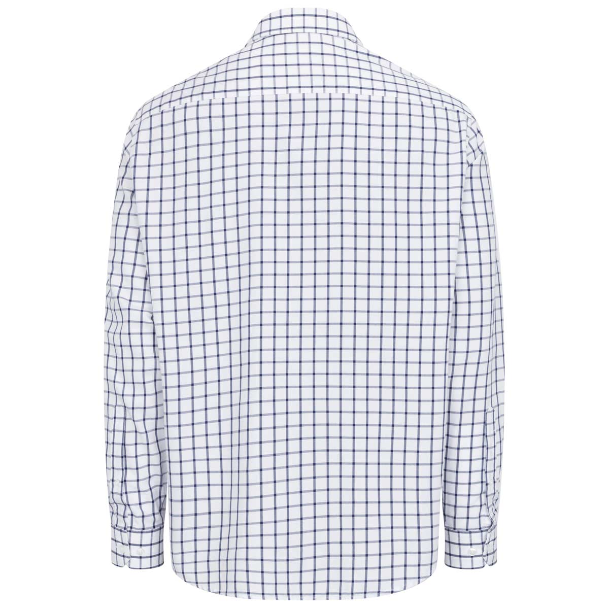 Hoggs of Fife Fernie Bamboo Shirt - Navy Check - Rear Hoggs of Fife Fernie Bamboo Shirt - Navy Check - Rear