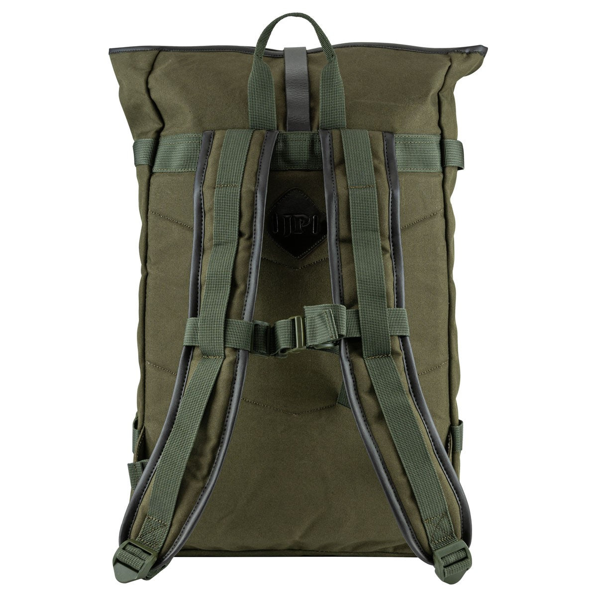 Jack Pyke Canvas Fold Top Rucksack - Green - rear Jack Pyke Canvas Fold Top Rucksack - Green - rear