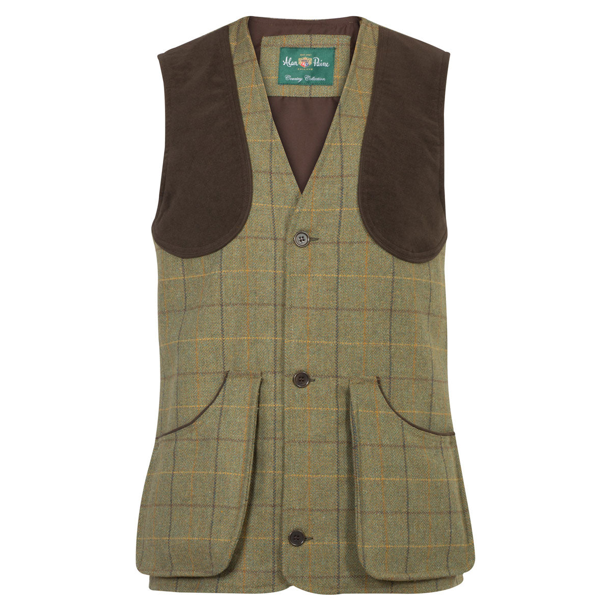 Alan Paine Rutland Men's Shooting Waistcoat Dark Moss Alan Paine Rutland Men's Shooting Waistcoat Dark Moss