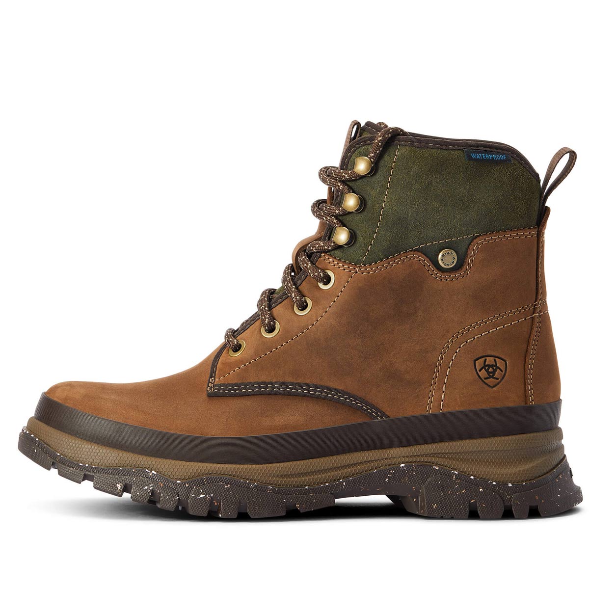 Ariat Women's Moresby Waterproof Boot - Oily Distressed Brown - Side Ariat Women's Moresby Waterproof Boot - Oily Distressed Brown - Side