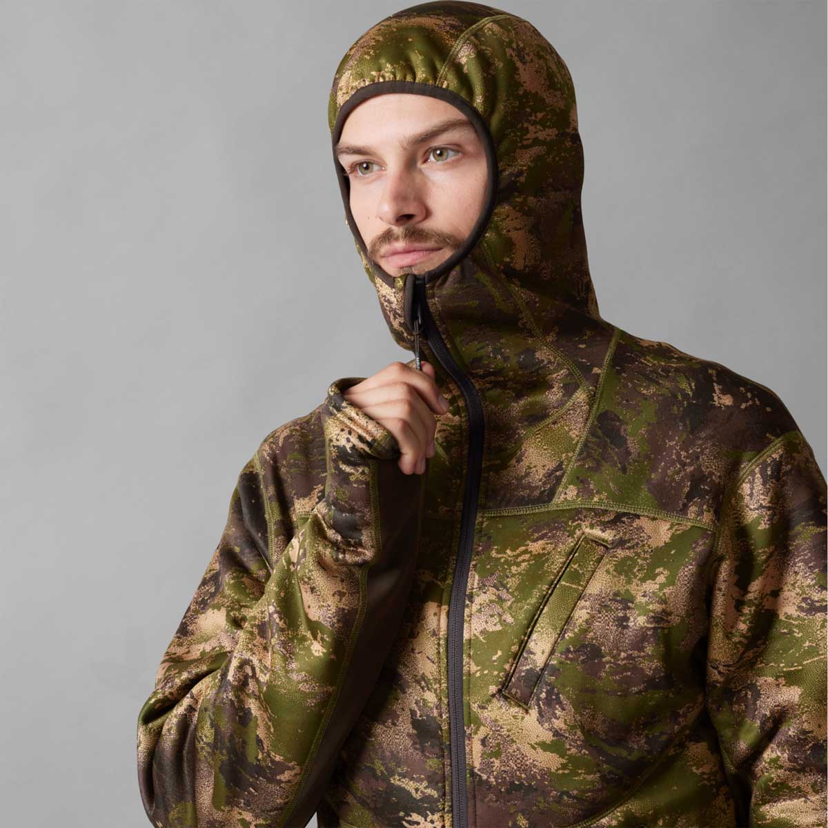 Harkila Deer Stalker Camo Fleece Hoodie - Hood Harkila Deer Stalker Camo Fleece Hoodie - Hood