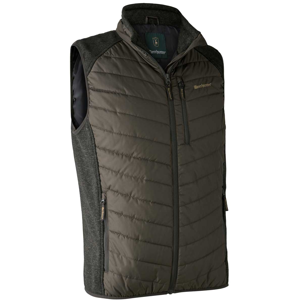Deerhunter Moor Padded Waistcoat w.Knit - Timber Deerhunter Moor Padded Waistcoat w.Knit - Timber