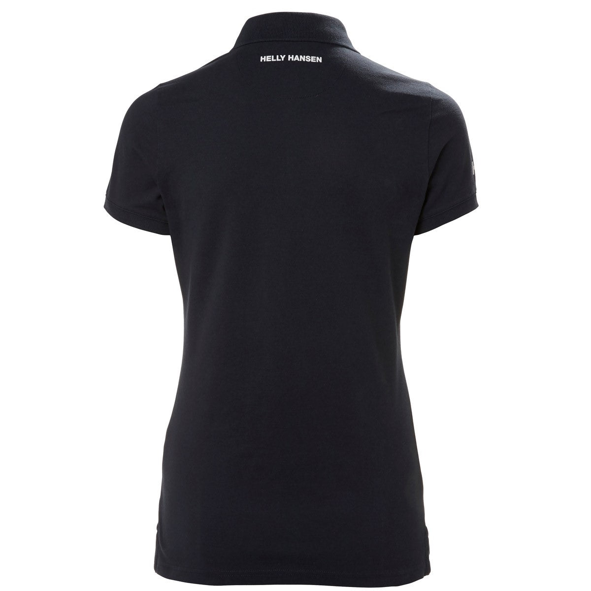 Helly Hansen Womens Crew Pique 2 Polo Shirt - Navy - Rear Helly Hansen Womens Crew Pique 2 Polo Shirt - Navy - Rear