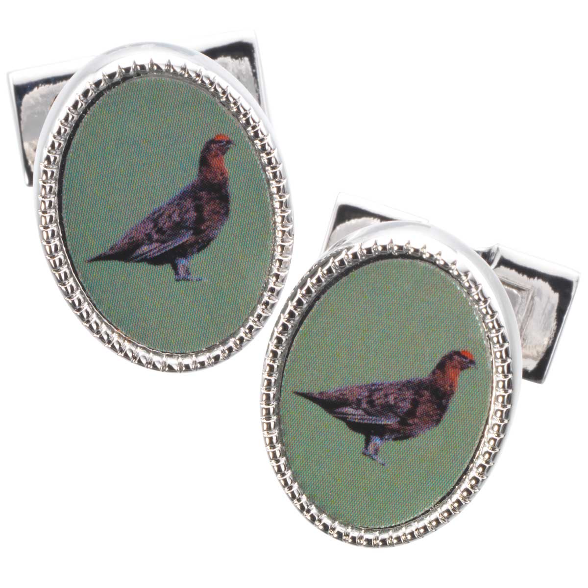 Laksen Enamel Grouse Cufflinks Laksen Enamel Grouse Cufflinks