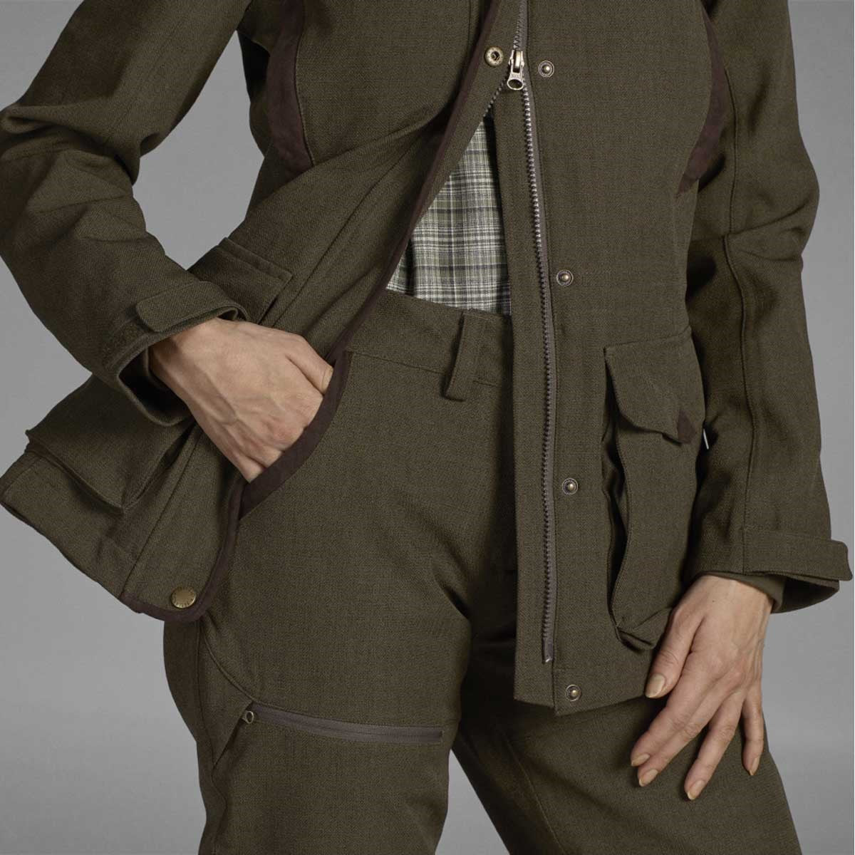 Seeland Woodcock Advanced Women's Trousers - Shaded Olive - pocket Seeland Woodcock Advanced Women's Trousers - Shaded Olive - pocket