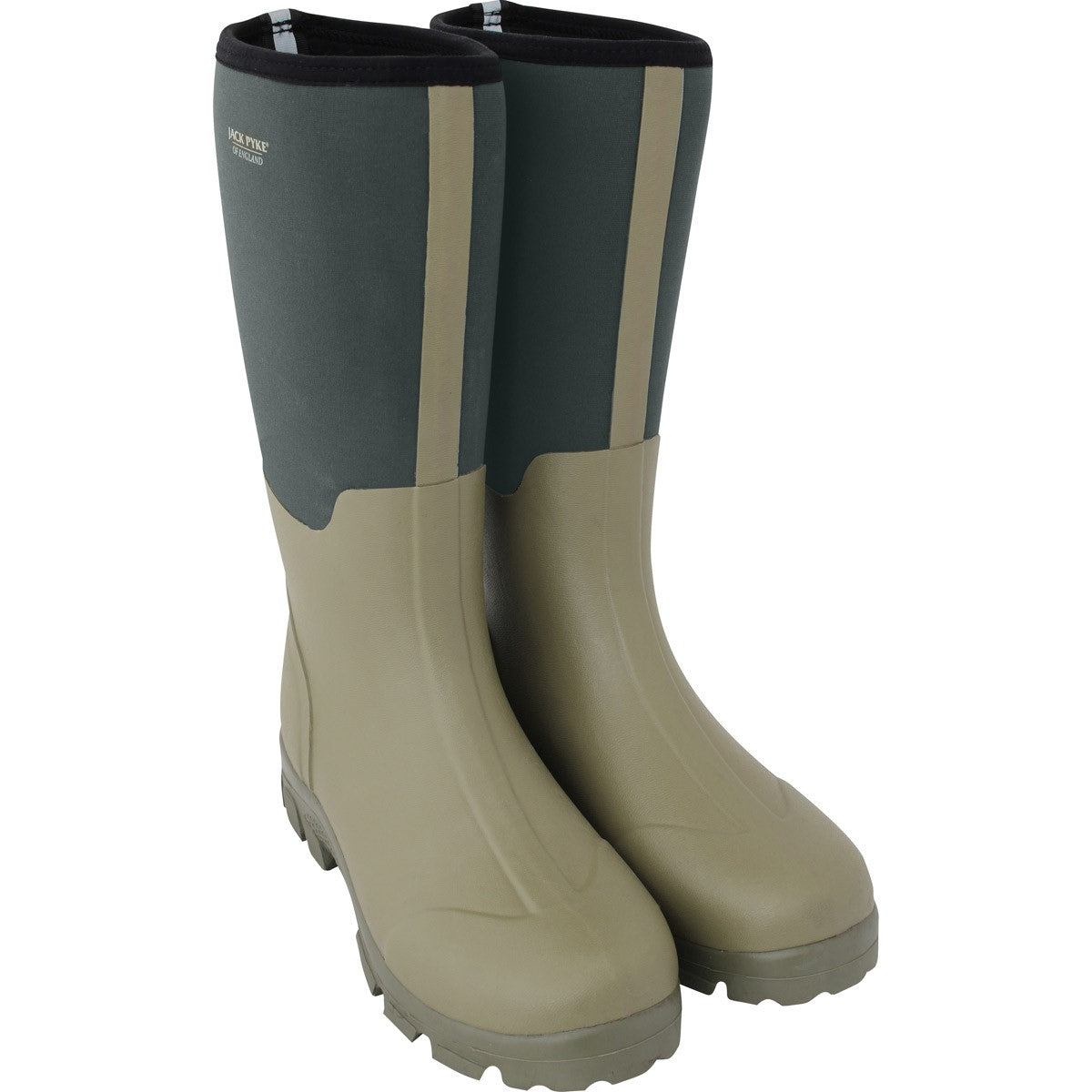 Jack Pyke Ashcombe Neoprene Wellington - Light Olive Neoprene Wellies Boot Jack Pyke Ashcombe Neoprene Wellington - Light Olive Neoprene Wellies Boot