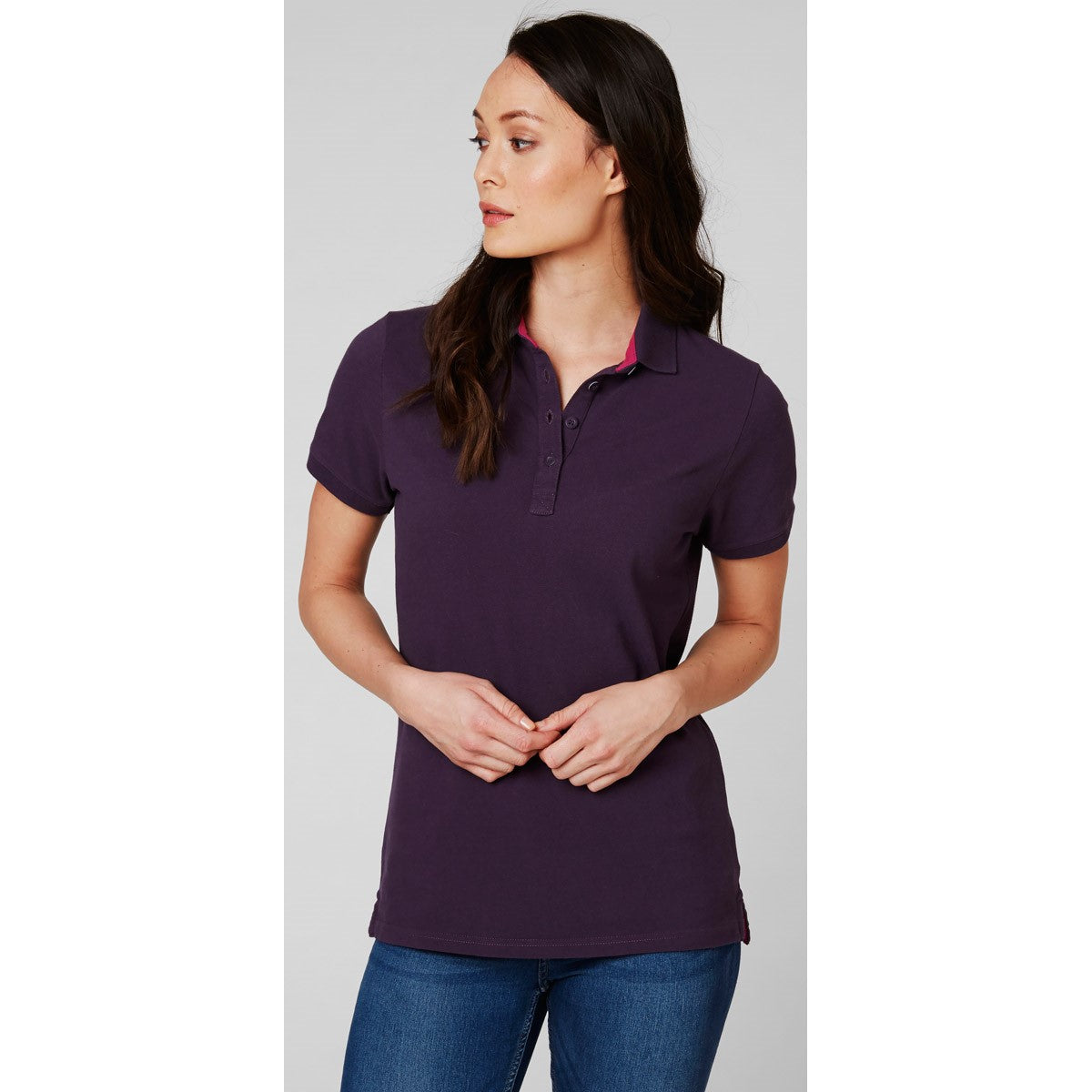 Helly Hansen Womens Crew Pique 2 Polo Shirt - Nightshade Helly Hansen Womens Crew Pique 2 Polo Shirt - Nightshade