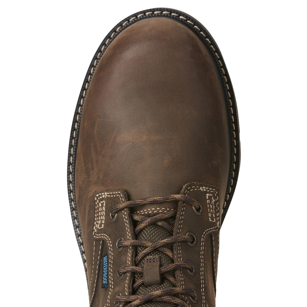 Ariat Men's Groundbreaker 6" H2O Boots - Brown - Toe Detail Ariat Men's Groundbreaker 6" H2O Boots - Brown - Toe Detail