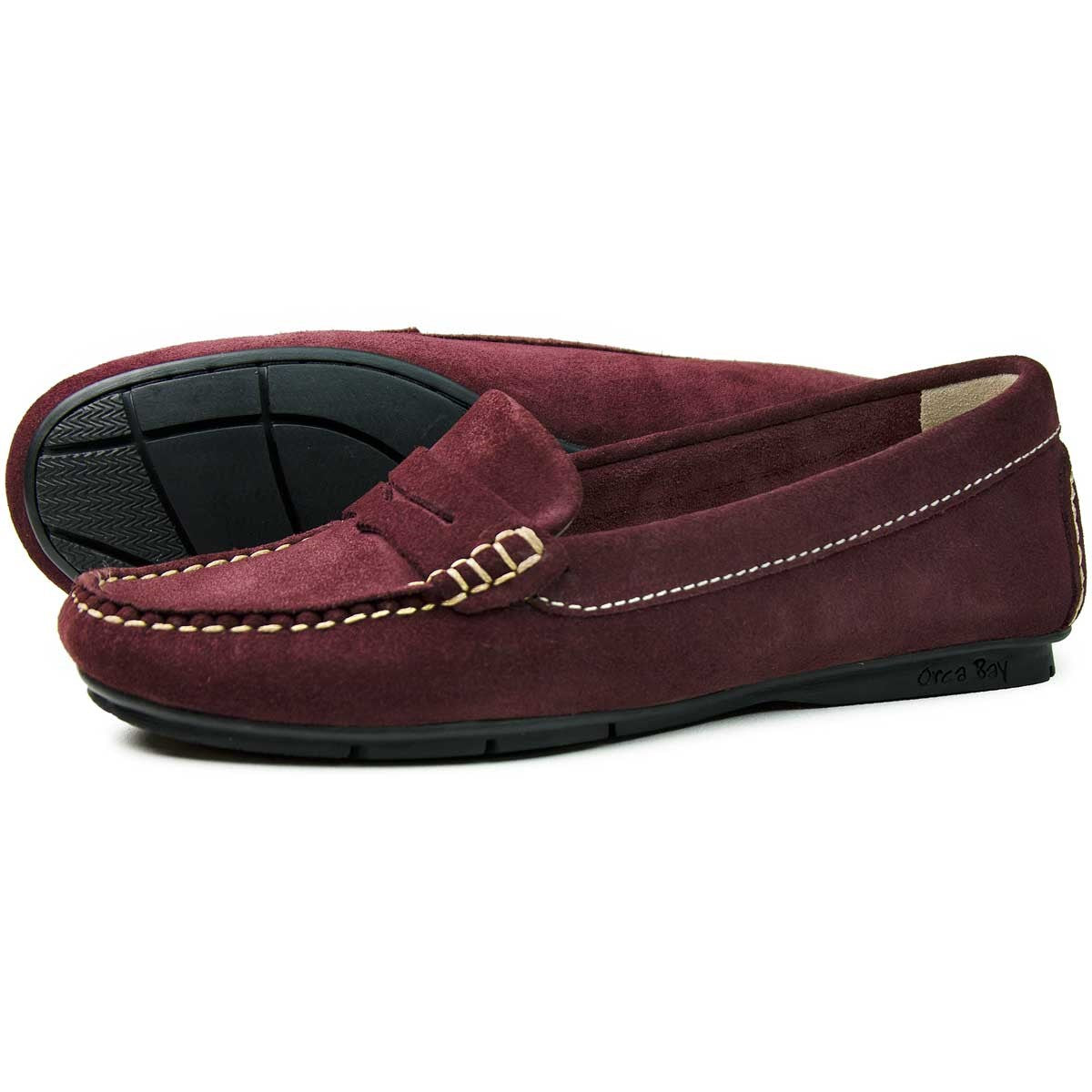 Orca Bay Florence Women's Suede Loafers Burgundy Orca Bay Florence Women's Suede Loafers Burgundy