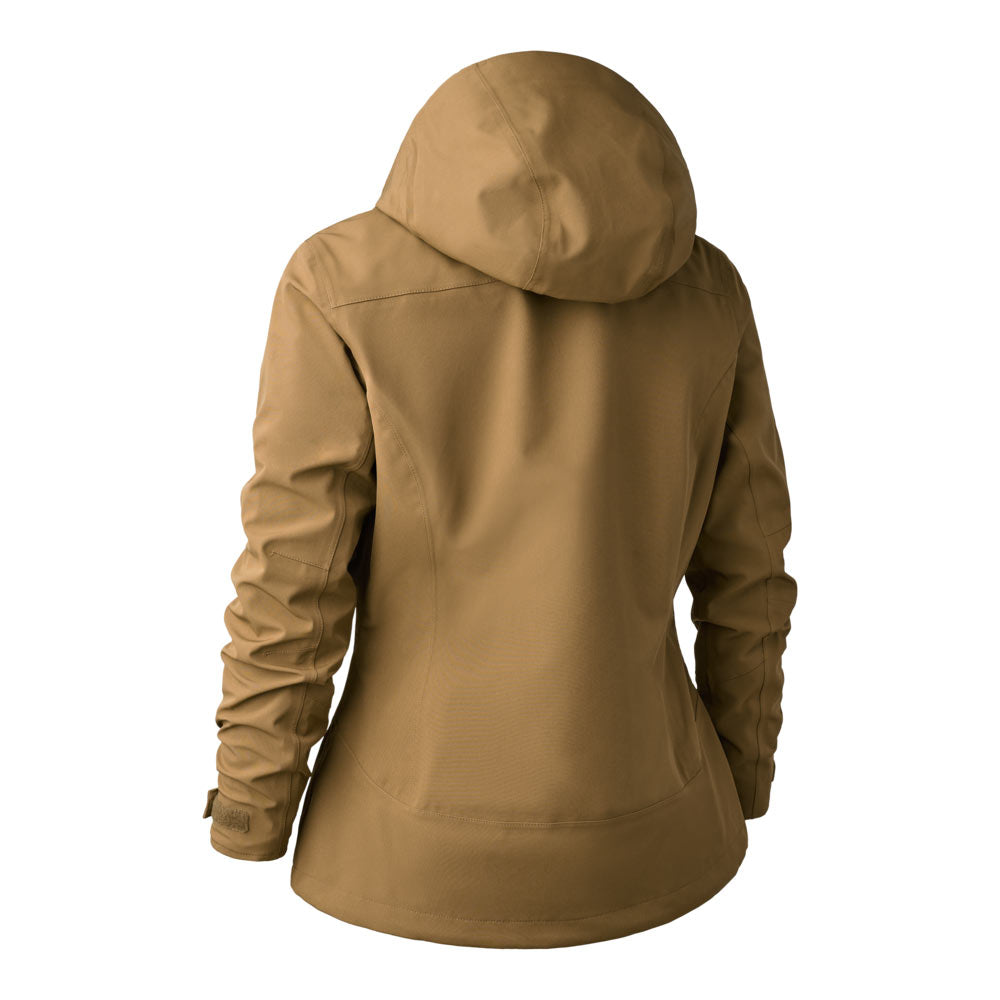 Deerhunter Lady Sarek Shell Jacket With Hood - Butternut - Rear Deerhunter Lady Sarek Shell Jacket With Hood - Butternut - Rear