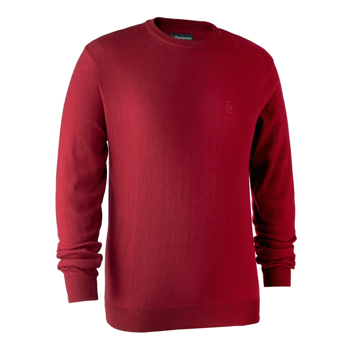 Deerhunter Kingston Knit O-Neck Jumper - Red Deerhunter Kingston Knit O-Neck Jumper - Red