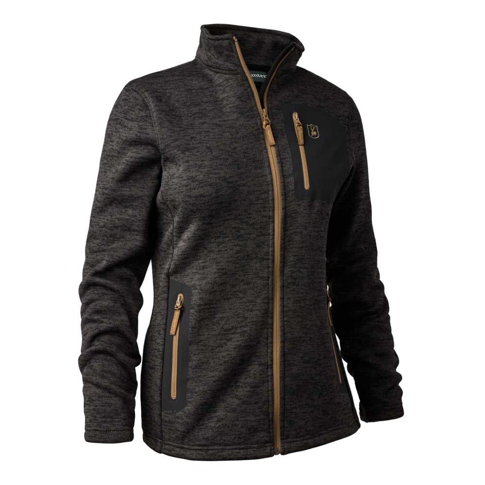 Deerhunter Lady Sarek Knitted Jacket - Dark Grey Melange Deerhunter Lady Sarek Knitted Jacket - Dark Grey Melange