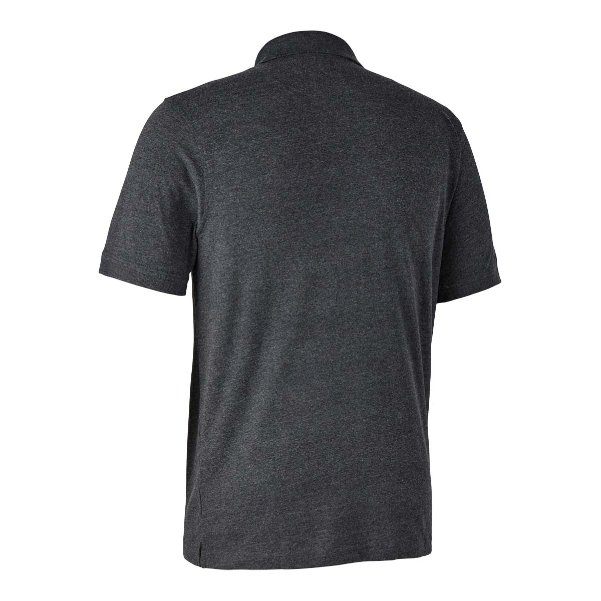 Deerhunter Gunnar Polo Shirt - Dark Grey Melange - Rear Deerhunter Gunnar Polo Shirt - Dark Grey Melange - Rear