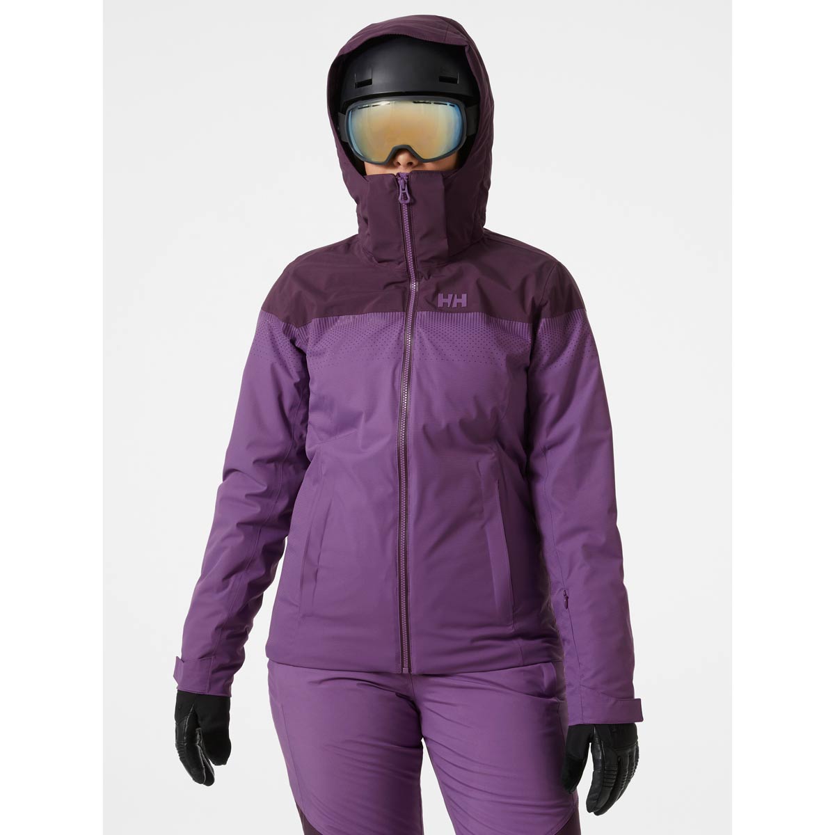 Helly Hansen Women's Motionista Lifaloft Ski Jacket - Crushed Grape Front Helly Hansen Women's Motionista Lifaloft Ski Jacket - Crushed Grape Front