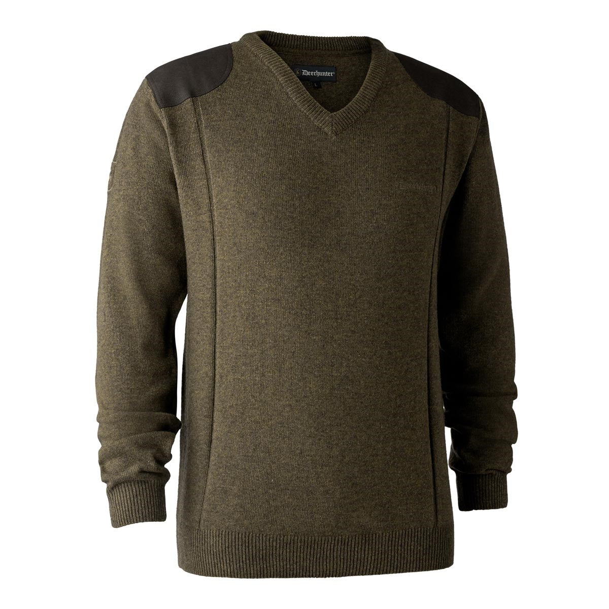 Deerhunter Sheffield Knit V-Neck Jumper - Cypress Deerhunter Sheffield Knit V-Neck Jumper - Cypress
