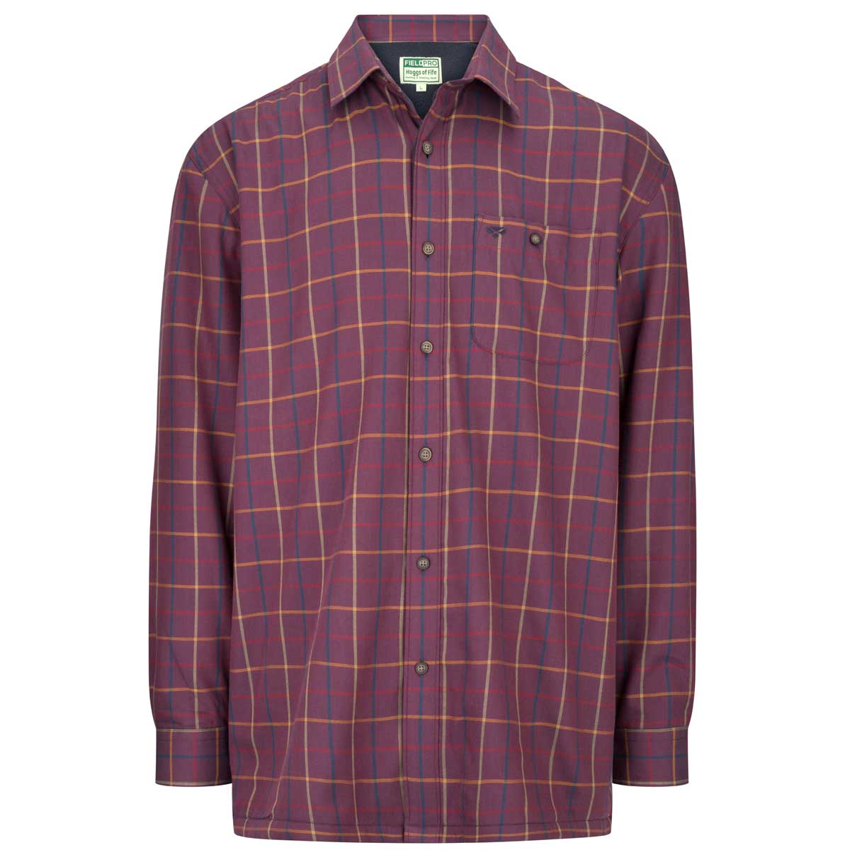 Hoggs Of Fife Micro Fleece Lined Checked Shirt Hoggs Of Fife Micro Fleece Lined Checked Shirt