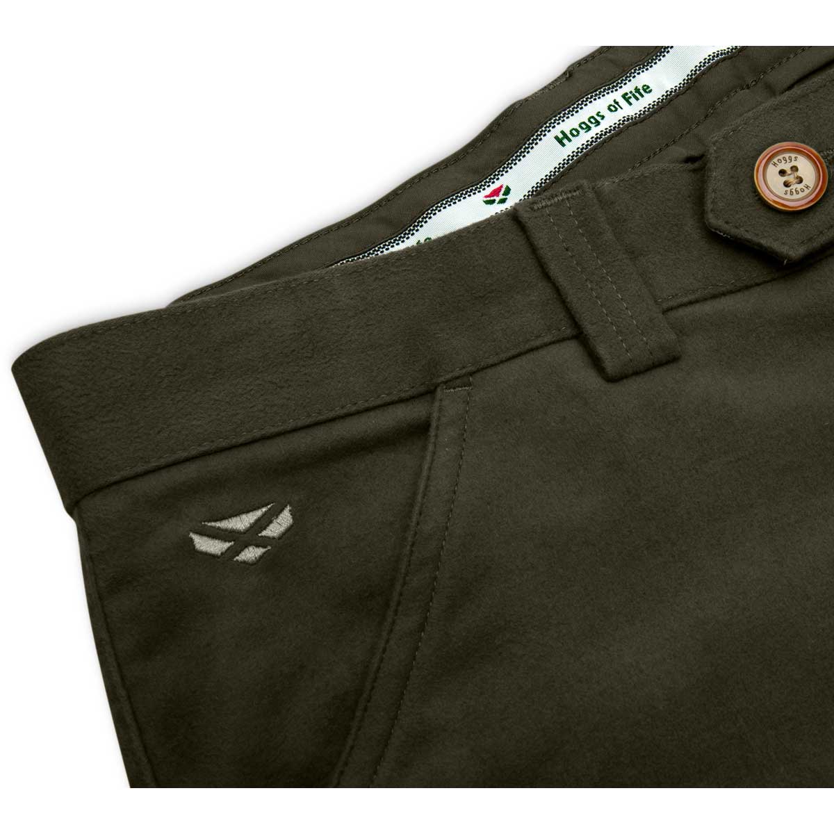 Hoggs of Fife Carrick Technical Stretch Moleskin Trousers - Dark Olive - Detail Hoggs of Fife Carrick Technical Stretch Moleskin Trousers - Dark Olive - Detail