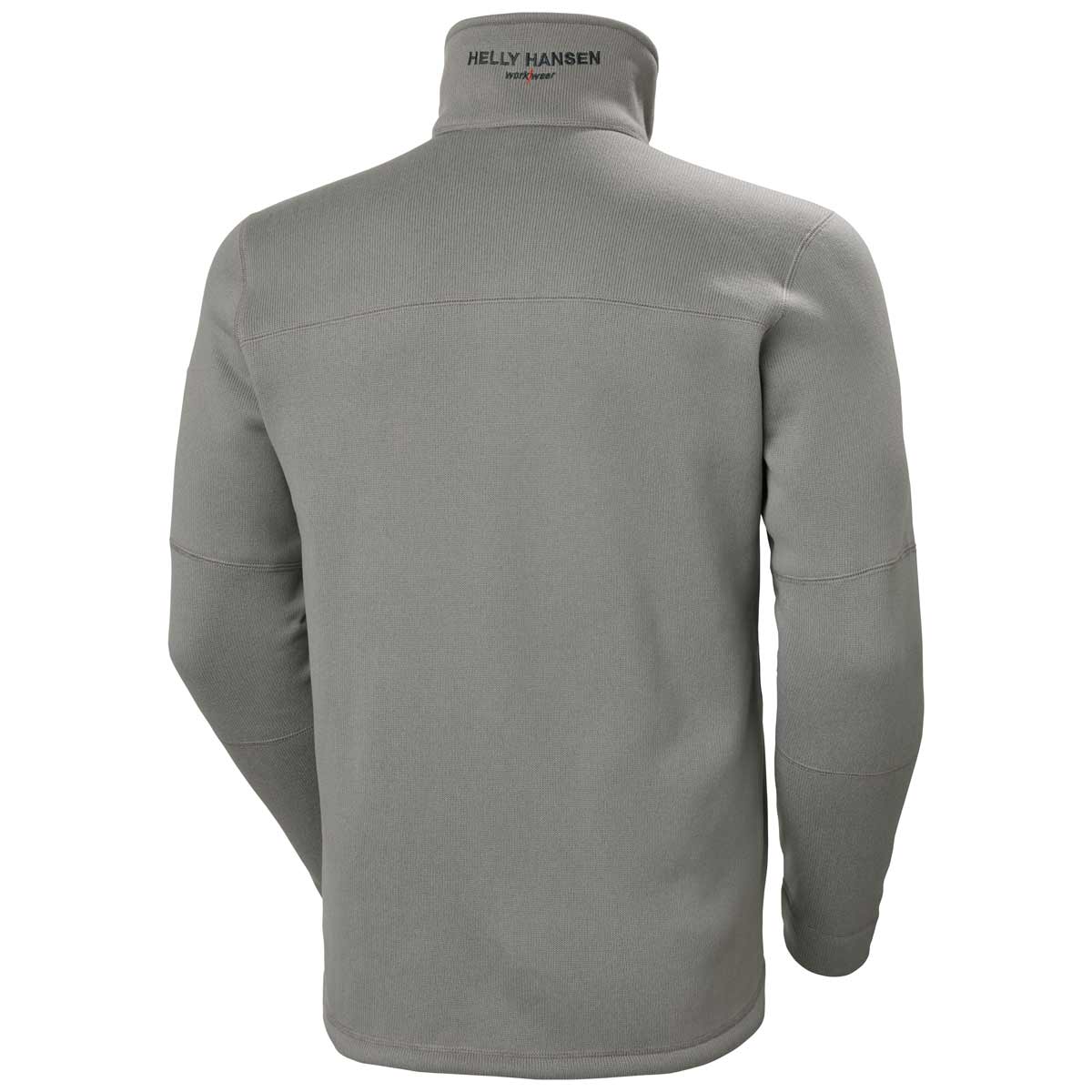 Helly Hansen Kensington Half Zip Knit Fleece Jacket Grey Rear Helly Hansen Kensington Half Zip Knit Fleece Jacket Grey Rear