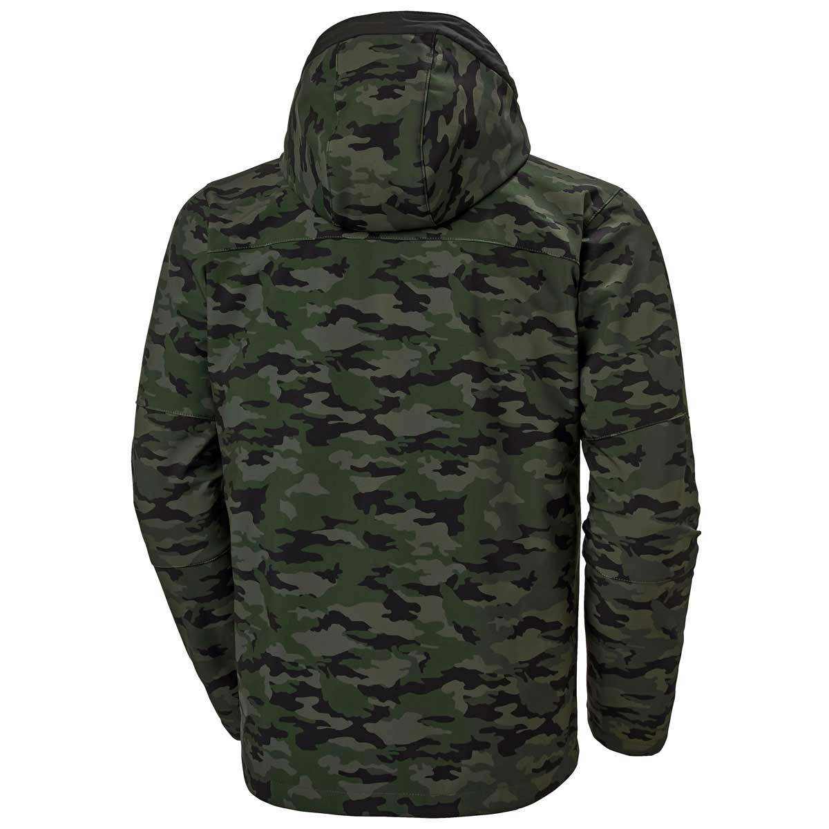 Helly Hansen Kensington Hooded Soft Shell Jacket Camo Rear Helly Hansen Kensington Hooded Soft Shell Jacket Camo Rear