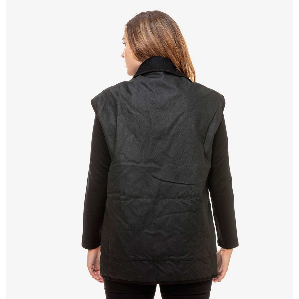 Swanndri Foxton Wool-lined Oilskin Vest Rear Swanndri Foxton Wool-lined Oilskin Vest Rear